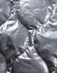 Grey metallic padded jacket with removable hood for girl-9