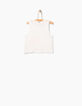 Girls’ off-white HELLO LA cropped vest top-4