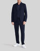 Veste de costume marine seersucker Homme-1