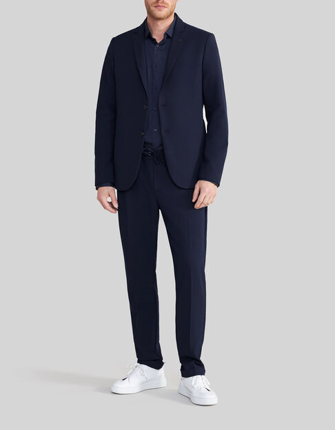 Marineblaues Herrensakko aus Seersucker - IKKS