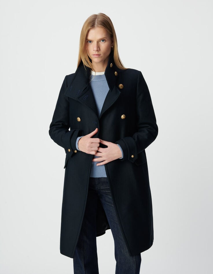 Chaquetón azul marino botones grabados mujer-4 Chaquetón azul marino botones grabados mujer-4