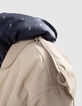 Omkeerbaar jack beige en marine met ankerprint jongens-5