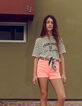 Short mom vaquero rosa flúor niña -1