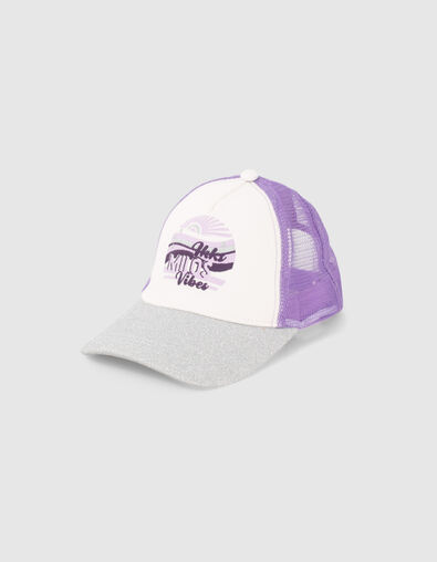 Girls’ violet cap with silver glittery visor - IKKS