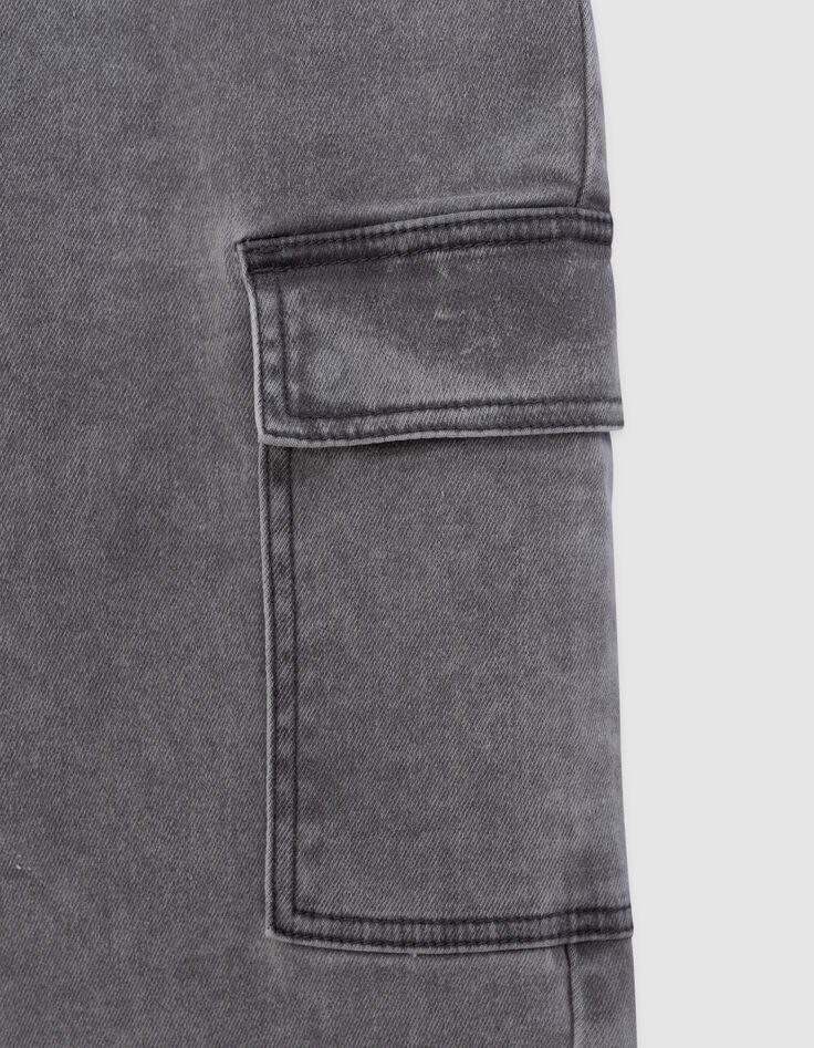 Jean BATTLE gris Waterless maille knitlook garçon-8