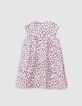 Robe rose imprimé léopard fille-5