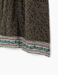 Robe longue fluide kaki à imprimé fleurs fille -5