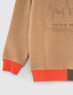 Camelfarbenes Jungen-Sweatshirt mit NYC-Pr&auml;gung-4