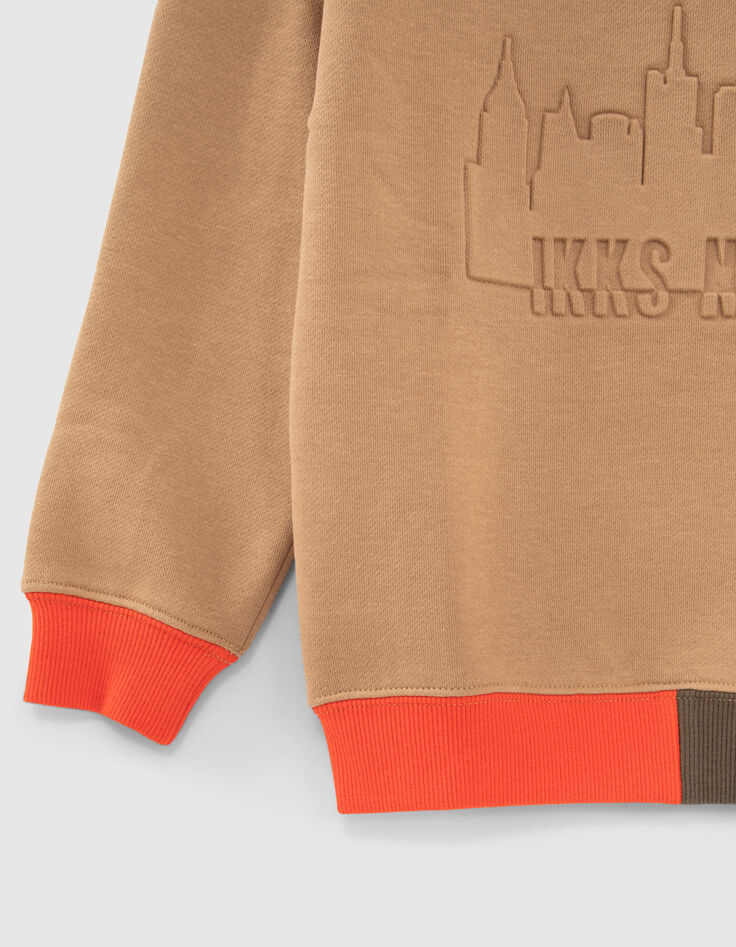 Camelfarbenes Jungen-Sweatshirt mit NYC-Pr&auml;gung-4