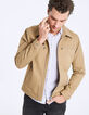 Men's mink-colour zipped pockets jacket-1