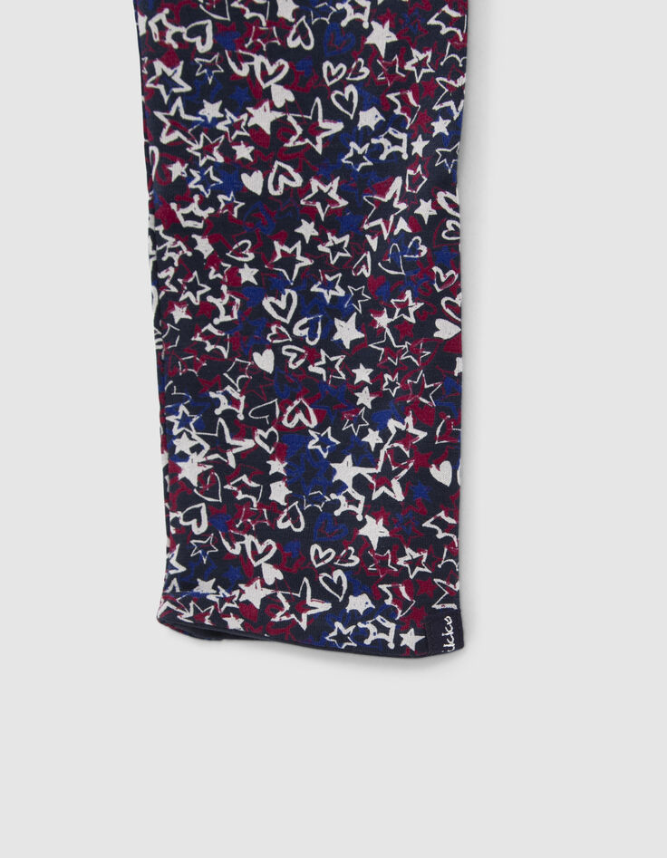 Leggings reversibles estrellas azul marino ni&ntilde;a-5