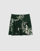 Pure Edition – Women’s green Jungle Vibe print short skirt-7