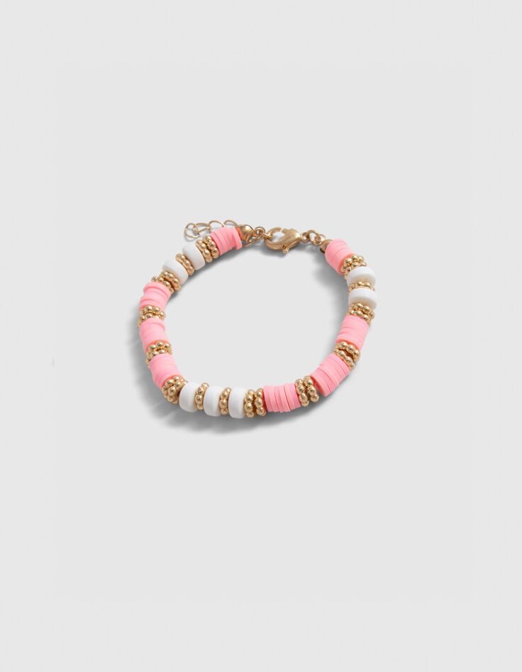 Bracelets dor&eacute;s perles et charms fille-2