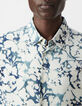 Inktblauw REGULAR overhemd LENZING&trade; ECOVERO&trade; bloemen Heren-4