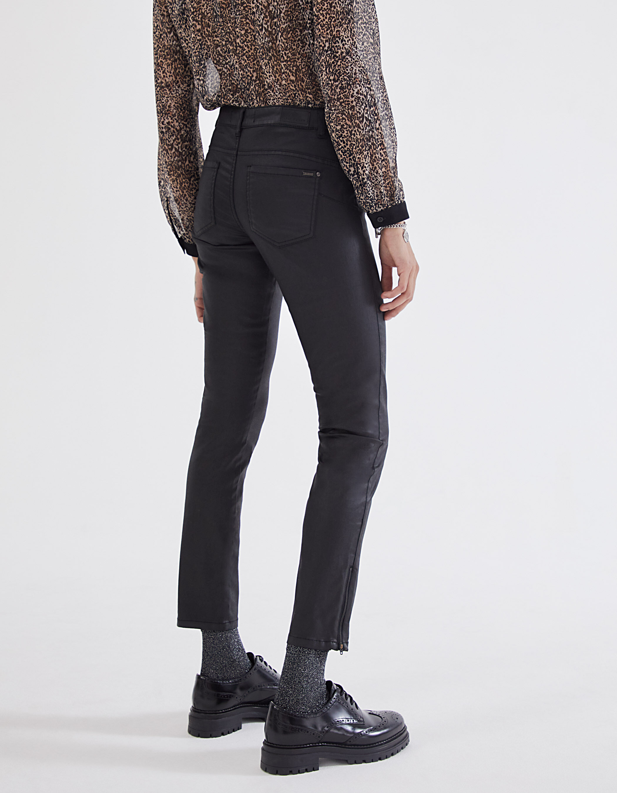 Jean slim enduit on sale femme
