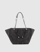 Sac cabas LE 1440 Rock noir cuir clout&eacute; Femme-5