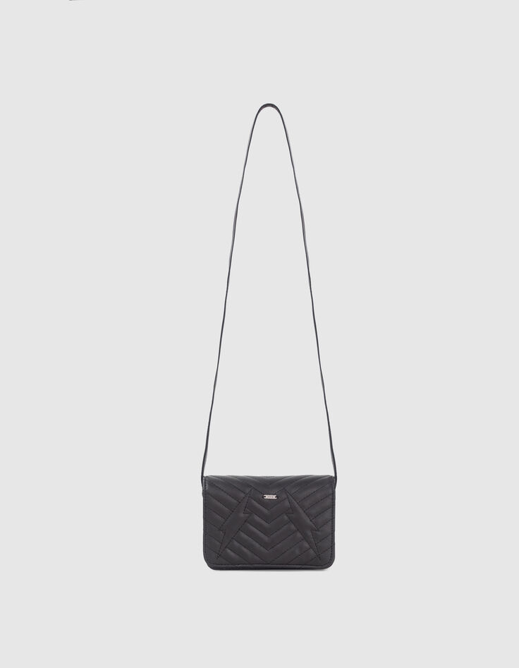 Bolso negro acolchado espigas rayos ni&ntilde;a-1