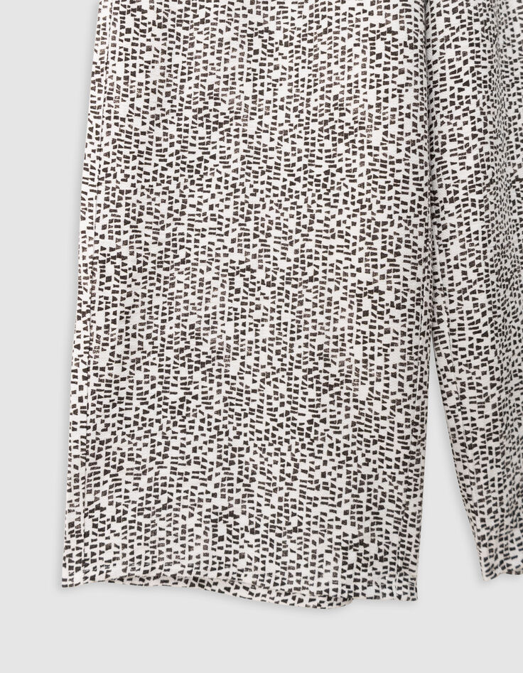 Pantalón blanco diseño gráfico niña-5