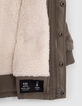 Parka kaki fourrée avec lunettes-aviateur bébé garçon-5