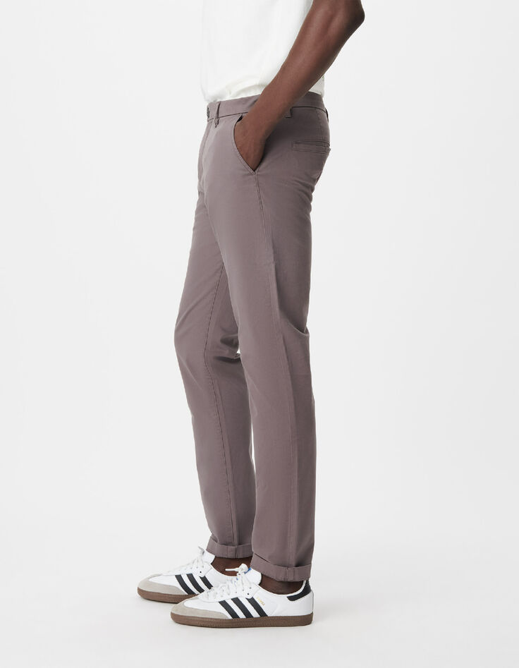 Pantalon chino slim gris Homme-5