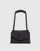 Sac THE 1 Timeless noir cuir matelassé Taille M Femme-2