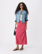 Veste en jean bleu col rond Femme-2