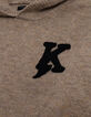 Pull camel tricot badge K broderie bouclette garçon-4