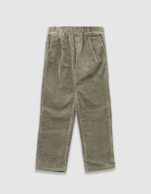 Boys’ khaki corduroy loose chinos - IKKS