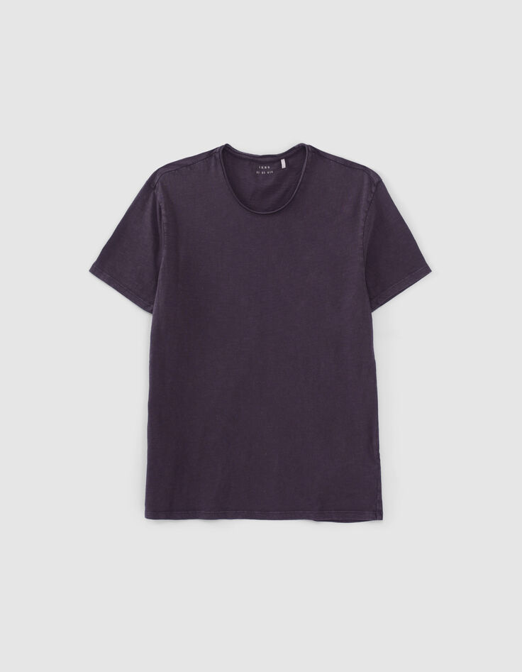 Men&rsquo;s dark plum Essential round neck t-shirt-4