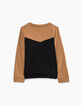 Girl’s caramel, copper & black Karma Rock print sweatshirt-5