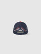 Casquette corail et navy forme baseball garçon -3