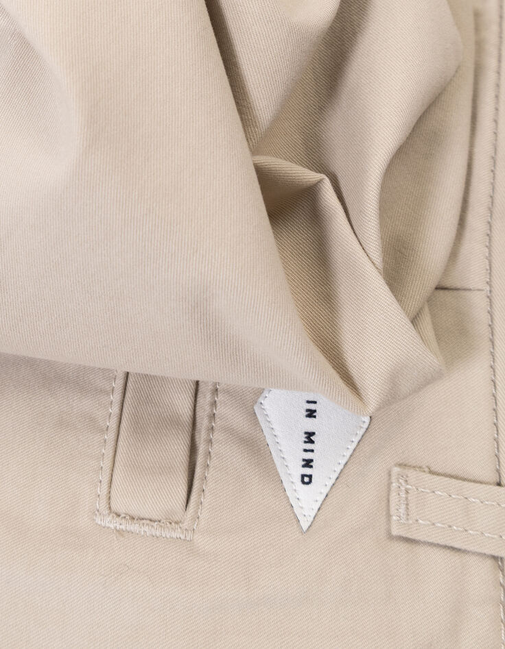 Pantalon chino beige forme loose garçon-8