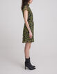 Vestido negro reciclado estampado leo floral Mujer-8