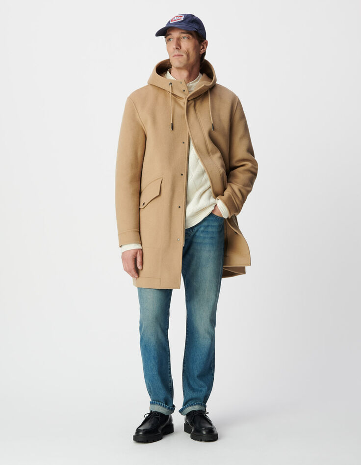 Beige Kapuzenmantel esprit Dufflecoat Herren-1