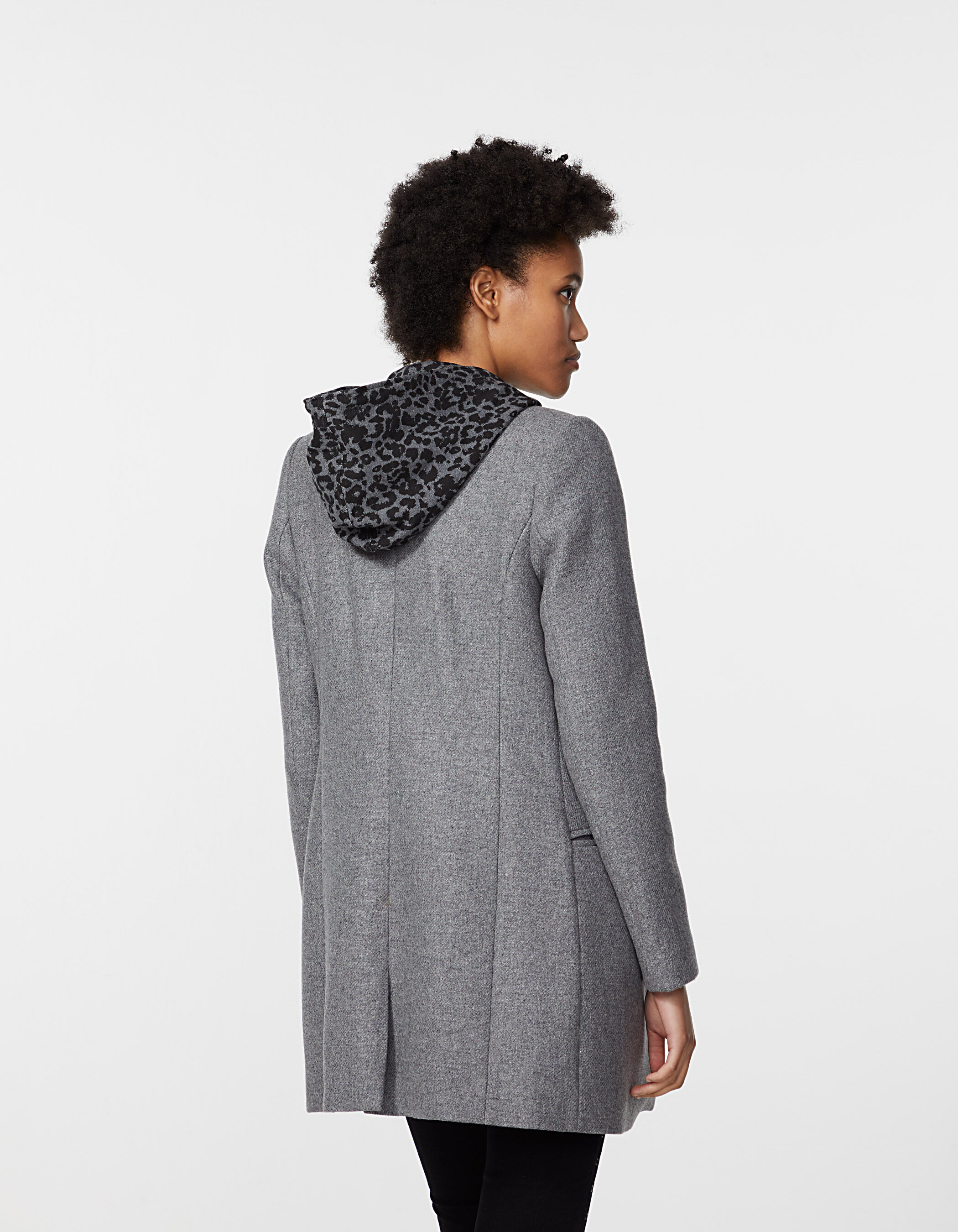 Manteau long hotsell laine capuche femme
