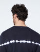 Pull indigo avec rayure effet tie and dye Homme-5