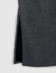Silbernes Maxikleid aus geripptem Lurex-Netz für Damen-7
