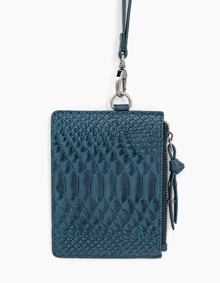 Porte-cartes The Banker coloris bleu paon femme-3