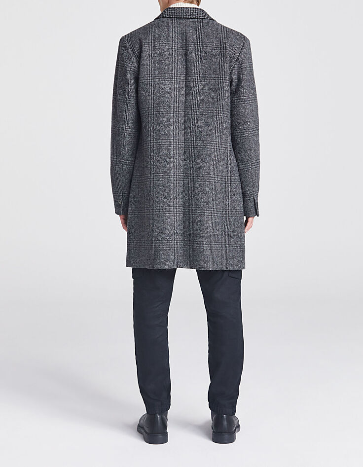 Manteau noir à carreaux Homme-3