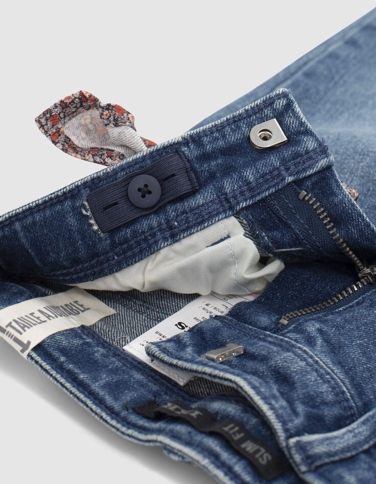 Vaqueros slim medium blue con fular ni&ntilde;a -7