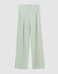 Pantalon fluide vert LENZING&trade; ECOVERO&trade; ethnique Femme-5