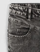 Light grey mom jeans rits en studs meisjes-4