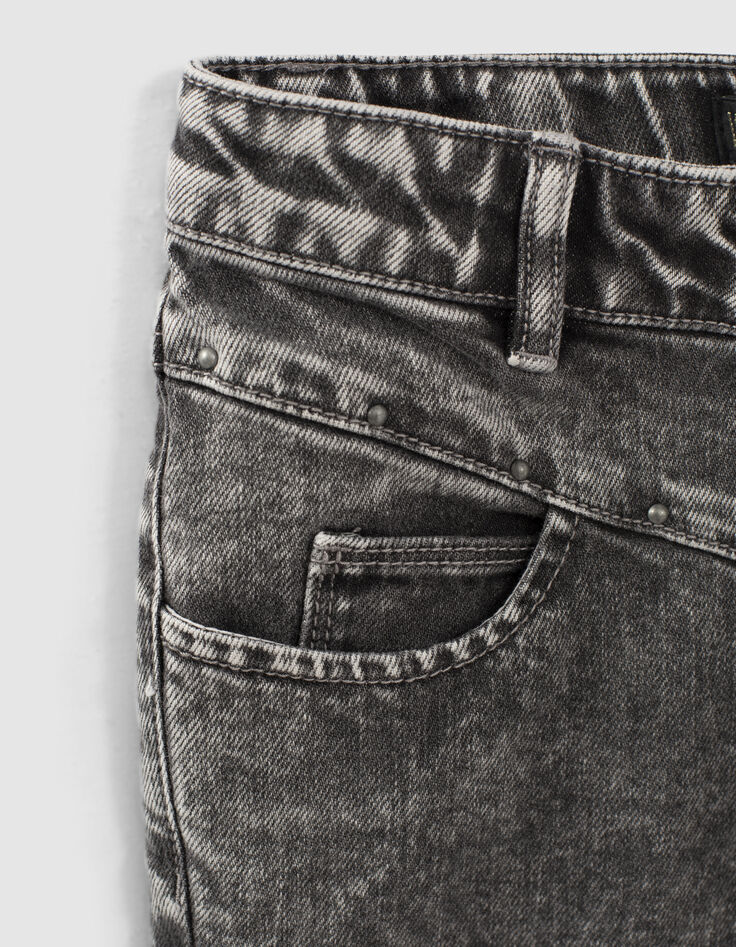 Light grey mom jeans rits en studs meisjes-4