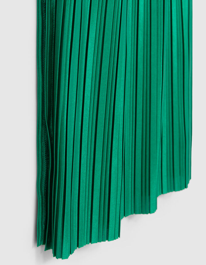 Vestido largo verde plisado niña - IKKS