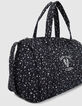Schwarze M&auml;dchenbowlingtasche mit dezentem Rocker-Print-5