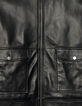 Blouson aviateur noir en cuir sherpa amovible Homme-7