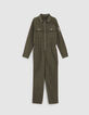 Girls&rsquo; bronze jumpsuit with chevrons on sleeve-2