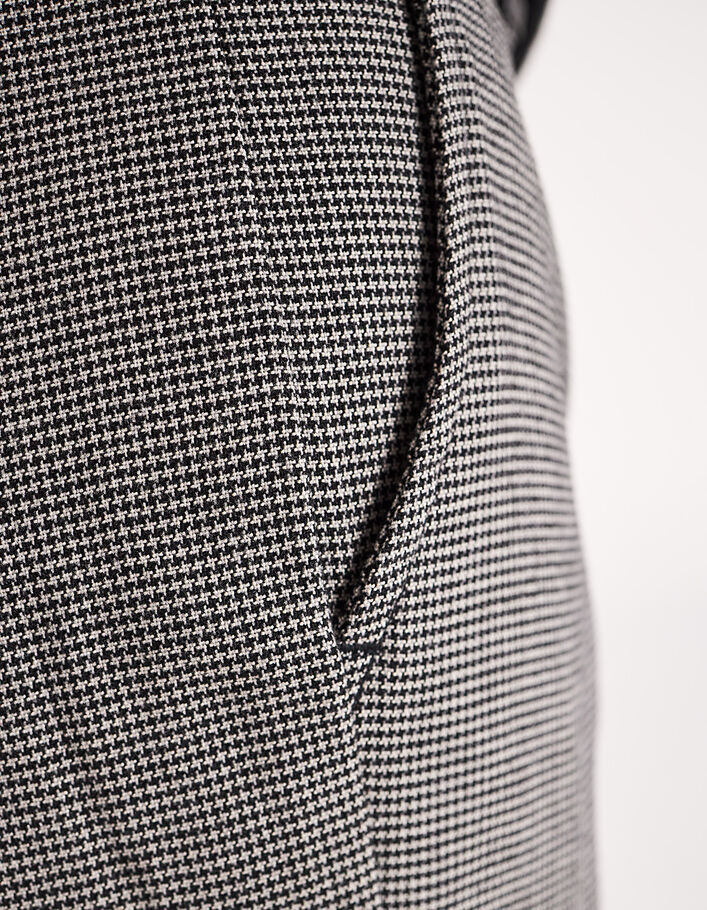 Men’s black houndstooth CROPPED trousers-2