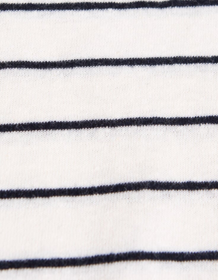 T-shirt marini&egrave;re &eacute;cru message brod&eacute; b&eacute;b&eacute; fille-7