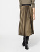 Midi-Damenplisseerock mit Metallic-Finish-2